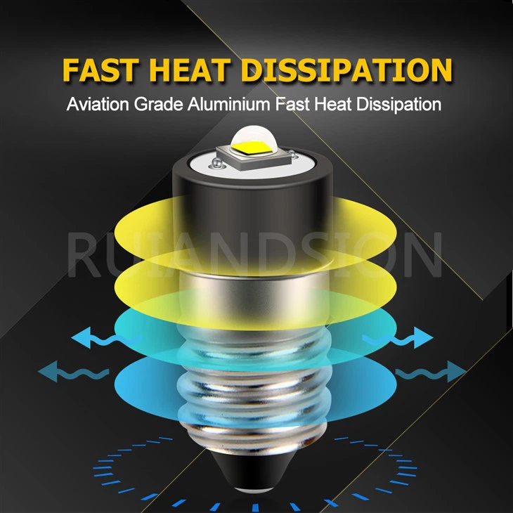 E10 XPG2 LED Bulb Flashlight Motorcycle Headlight 3V,6V,9V