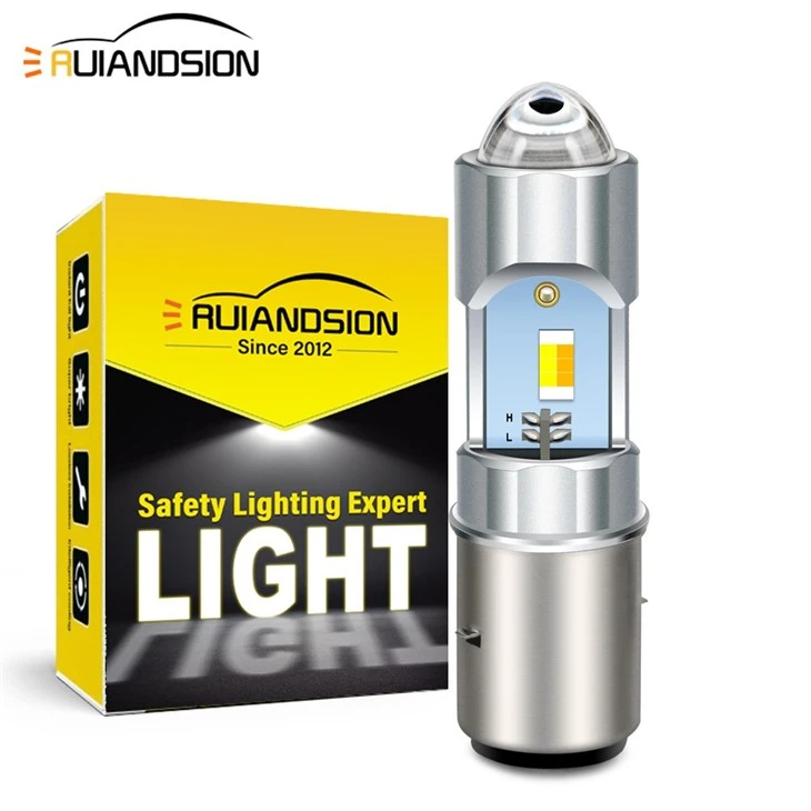 Ruiandsion BA20D 6V Led Motorcycle Headlight Bulb For Sale White Yellow Ruiandsion BA20D 6V Led Motorcycle Headlight Bulb For Sale White Yellow