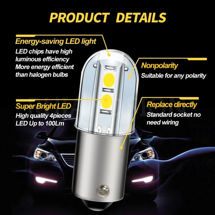 Ruiandsion BA9S Discount Emergency Vehicle Lights Car Interior Lights 6V White Warm White Yellow Ruiandsion BA9S Discount Emergency Vehicle Lights Car Interior Lights 6V White Warm White Yellow