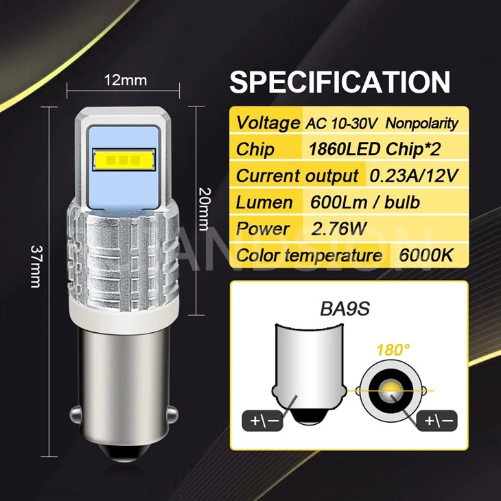 Ruiandsion BA9S Smart Bulbs Vehicle Automotive Lighting Strobe Lights 6V 12V 24V White Ruiandsion BA9S Smart Bulbs Vehicle Automotive Lighting Strobe Lights 6V 12V 24V White