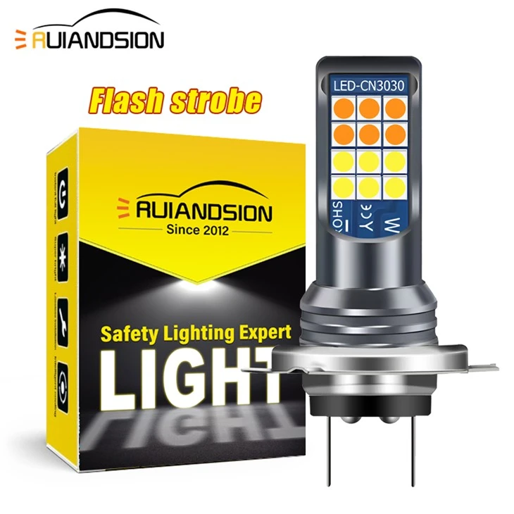 Ruiandsion H7 Led Street Light Flash Bulb For Sale 12V 24V White Yellow Ruiandsion H7 Led Street Light Flash Bulb For Sale 12V 24V White Yellow
